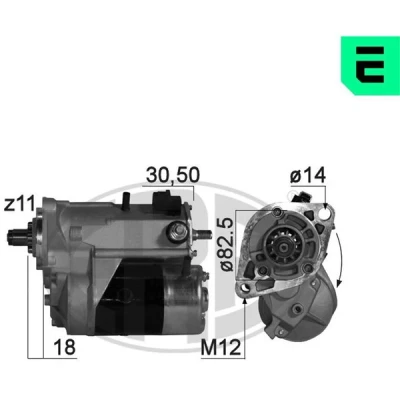 Kuva ERA 220789A Starttimoottori 12V 2,7kW 11 30 50 83mm TOYOTA: HIACE 4 Kasten