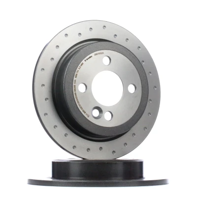 Kuva BREMBO XTRA LINE 08.9163.2X Jarrulevyt 259 10 4 täysi, reijitetty pinnoitettu hiiliteräs MINI: Hatchback, Clubman, Cabriolet