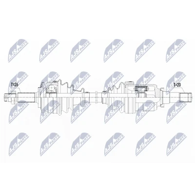 Kuva Vetoakseli TOYOTA YARIS (_p9_), Etuakseli, oikea OE 43410 0D180