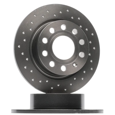 Kuva BREMBO XTRA LINE 08.9502.1X Jarrulevyt 253 10 5 täysi, reijitetty pinnoitettu Ruuveilla SKODA: Octavia 3 Combi, 2 Schrägheck