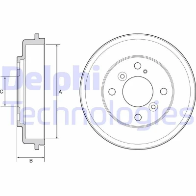 Kuva Jarrurumpu, Taka akseli FORD FIESTA VI, Sedan, Van VI OE 1523797, 1535923, 5214583
