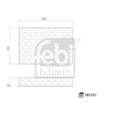 Kuva FEBI BILSTEIN 185707 Raitisilmasuodatin 208mm 141mm 35mm