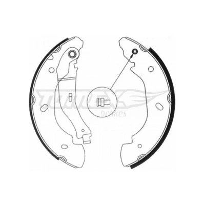 Kuva TOMEX brakes TX 20 94 Jarrukengät Taka akseli 254 52 FORD: Transit Mk5 Bussi, Van, Flatbed Kuorma auto/Alusta