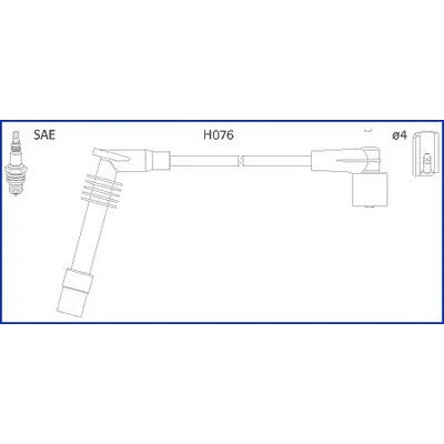 Kuva HITACHI 134251 Sytytysjohto OPEL: Vectra B Sedan, Omega Caravan, CC