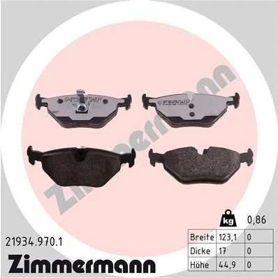 Kuva ZIMMERMANN 21934.970.1 Jarrupalat Kulumisenilmaisemelle Valokuva vastaa toimituslaajuutta BMW: 3 Touring, Sedan, Coupe, SAAB: 9 5 Farmari