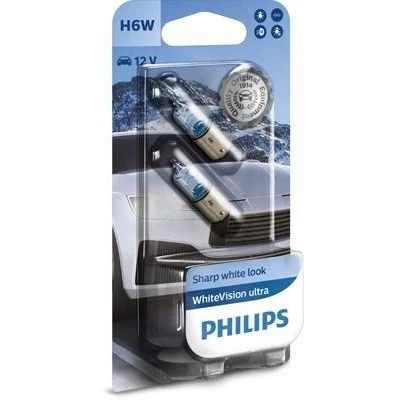 Kuva PHILIPS 12036WVUB2 Polttimo, Vilkkuvalo 12 6 H6W, Miniatyyrihalogeenilamppu BMW: 1 Hatchback, 3 Touring, 5 Sedan, CITROËN: C5 II Farmari