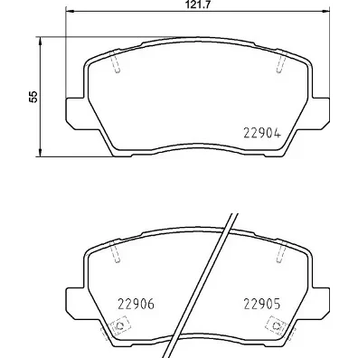 Kuva BREMBO P 30 114 Jarrupalat akustisella kulumavaroittimella Huudonvaimennuspellillä Tarvikkeilla KIA: Picanto III