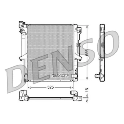 Kuva DENSO DRM45017 Jäähdytin Alumiini 525 656 16 MITSUBISHI: L200 / Triton IV Pick up