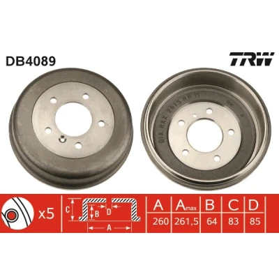 Kuva TRW DB4089 Jarrurumpu 280 MERCEDES BENZ: T1 Van
