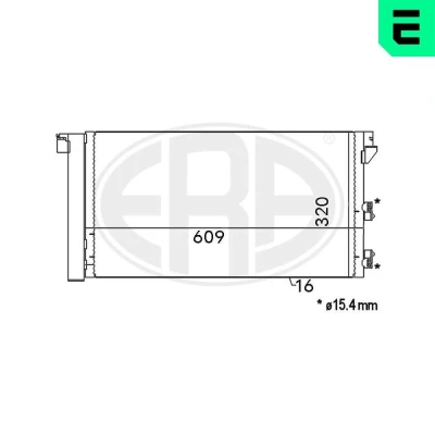 Kuva ERA 667001 Ilmastoinnin Lauhdutin Vedenerottimella FIAT: Panda II Hatchback
