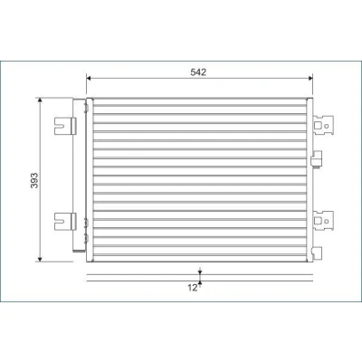 Kuva VALEO 814077 Ilmastoinnin Lauhdutin Vedenerottimella Alumiini 393 R 134a
