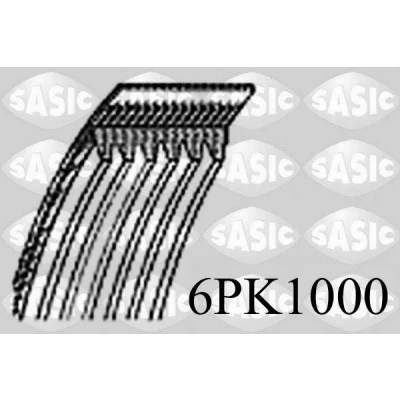Kuva SASIC 6PK1000 Moniurahihna 1000 6 BMW: 5 Sedan, Touring, 7, PEUGEOT: 307 SW, 407 CITROËN: C5 III Farmari, C4 I Hatchback, C8