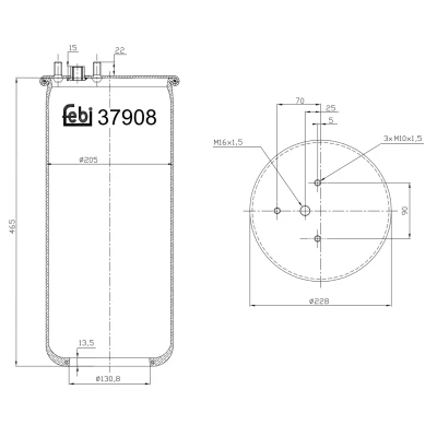 Kuva FEBI BILSTEIN 37908 Metallipalje, ilmajousitus