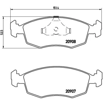 Kuva BREMBO P 24 019 Jarrupalat Ilman kulumisenilmaisinta tarvikkeita FORD: Sierra Mk1 Hatchback, Mk2 Sedan, ESCORT 4