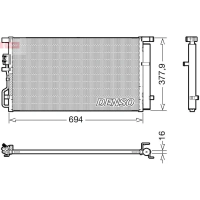 Kuva DENSO DCN41019 Ilmastoinnin Lauhdutin Vedenerottimella R 134a