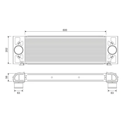 Kuva VALEO 818376 Välijäähdytin Alumiini Ilman anturia FORD: Transit Mk6 Bussi, Van