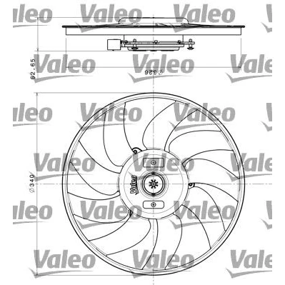 Kuva VALEO 696349 Jäähdyttimen Tuuletin 200 AUDI: A6 C7 Avant, A4 B8 Sedan, A5 Coupe