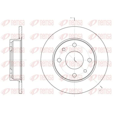 Kuva REMSA 6110.00 Jarrulevyt Taka akseli, Etuakseli 240, 240 11 4 täysi FIAT: Punto II Hatchback, 500 Barchetta, ALFA ROMEO: 145, 33 Hatchback