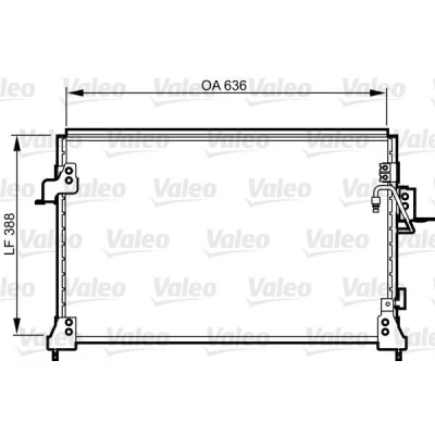 Kuva VALEO 818025 Ilmastoinnin Lauhdutin ilman vedenerotinta Alumiini 388 R 134a