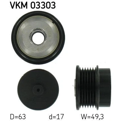 Kuva SKF VKM 03303 Laturin Vapaakytkin 49,3 PEUGEOT: 407 SW