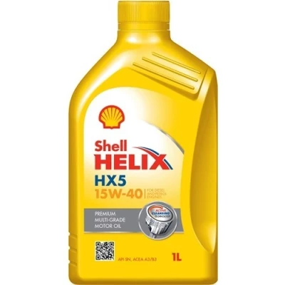 Kuva Shell Helix HX5 15W 40 1l Moottoriöljy 550046277 VOLKSWAGEN: Transporter 5, Multivan 5 (7HM, Passat B6 Variant, MERCEDES BENZ: E sarja Sedan