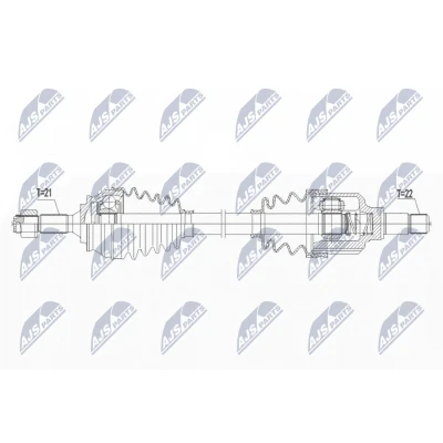 Kuva Vetoakseli PEUGEOT 2008 I (cu_), Etuakseli, vasen OE 1609763880, 9677209780