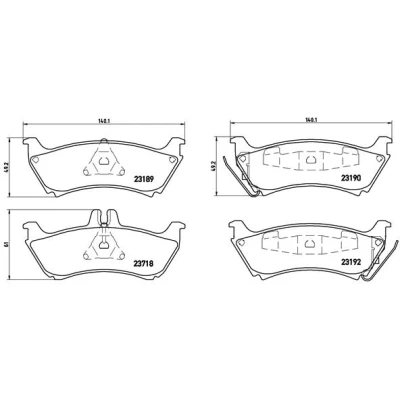 Kuva BREMBO P 50 044 Jarrupalat Sis. kulumisenilmaisimen Männän lukoilla Tarvikkeilla MERCEDES BENZ: ML sarja