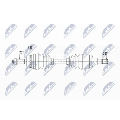 Kuva NTY NPW SU 029 Vetoakseli Etuakseli, vasen 634 SUZUKI: IGNIS 2
