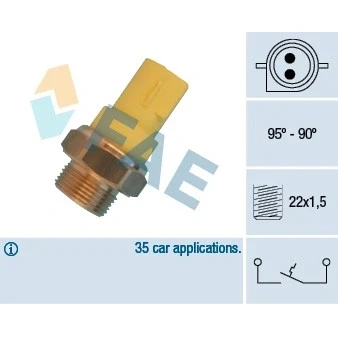 Kuva Lämpökytkin, jäähdyttimen puhallin FORD OE 05103958AA, 5103958AA, 601 351 01 72