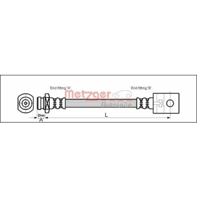 Kuva METZGER 4112525 Jarruletku 452 NISSAN: TERRANO 2