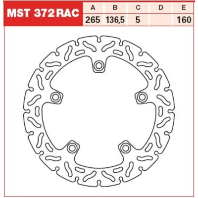 Kuva TRW MST372RAC Jarrulevyt 265 5