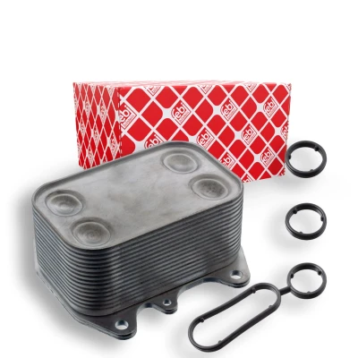 Kuva FEBI BILSTEIN 103463 Öljynjäähdytin Tiivisteillä, sis. tiivistesarjan VOLKSWAGEN: Transporter 5, Passat B6 Variant, Multivan 5 (7HM