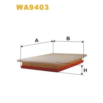 Kuva WIX FILTERS WA9403 Ilmansuodatin 52mm 224mm 293mm Suodatinpanos OPEL: Astra H Caravan, Zafira B, Hatchback
