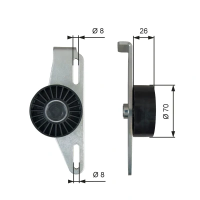 Kuva GATES T39393 Kiristysrulla FleetRunner Micro V Stretch Fit