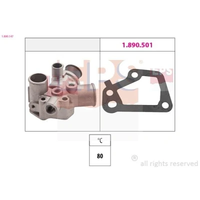 Kuva EPS 1.880.147 Termostaatti 80 Made in Italy OE Equivalent kierreliitäntä lämpötila anturille ALFA ROMEO: 155