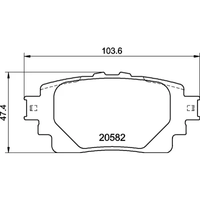 Kuva BREMBO P 83 174 Jarrupalat Ilman kulumisenilmaisinta Huudonvaimennuspellillä tarvikkeita TOYOTA: RAV4 V, Corolla XII Sedan