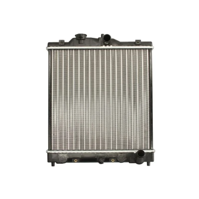 Kuva THERMOTEC D74005TT Jäähdytin Alumiini, Muovi ajoneuvoille ilmastointilaitteella tai ilman 359 352 23 Käsivaihteisto Jäähdytysrivat mekaan. kiinnitetyt