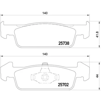 Kuva BREMBO P 68 060 Jarrupalat Ilman kulumisenilmaisinta tarvikkeita DACIA: LOGAN MCV 2, SANDERO 2