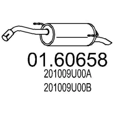 Kuva MTS 01.60658 Takaäänenvaimennin 880 NISSAN: Note I