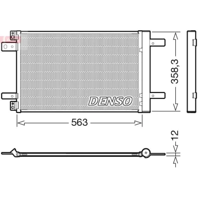 Kuva DENSO DCN21032 Ilmastoinnin Lauhdutin Vedenerottimella R 134a PEUGEOT: 308 II Hatchback
