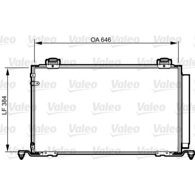 Kuva VALEO 814209 Ilmastoinnin Lauhdutin Vedenerottimella 15mm 10mm Alumiini 384mm R134a TOYOTA: Avensis II Station Wagon, Sedan