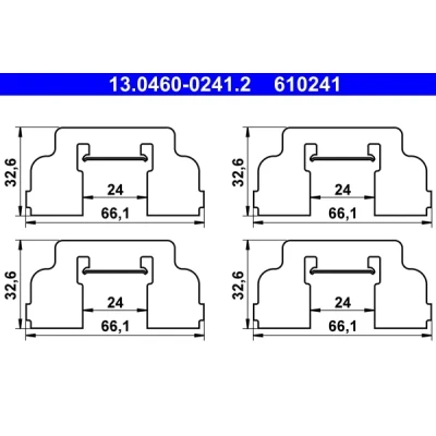 Kuva Tarvikesarja, jarrupala, Etuakseli DACIA LOGAN, LOGAN MCV, SANDERO, RENAULT I, Kombi SANDERO/STEPWAY I OE 41 02 714 17R