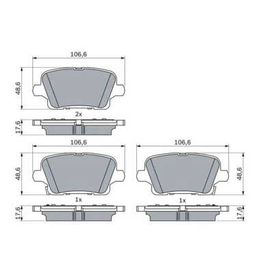 Kuva BOSCH 0 986 424 872 Jarrupalat Low Metallic kulumisanturilla OPEL: Insignia B Grand Sport, Sports Tourer