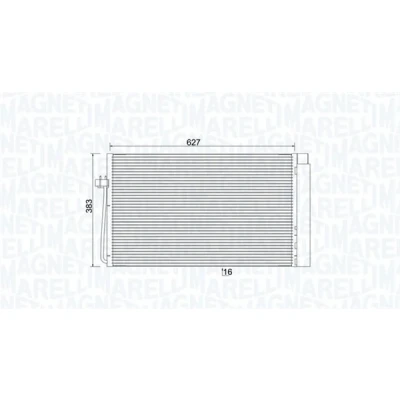 Kuva MAGNETI MARELLI 350203899000 Ilmastoinnin Lauhdutin Vedenerottimella 630x378x16 378 630 16 BMW: 5 Touring, Sedan