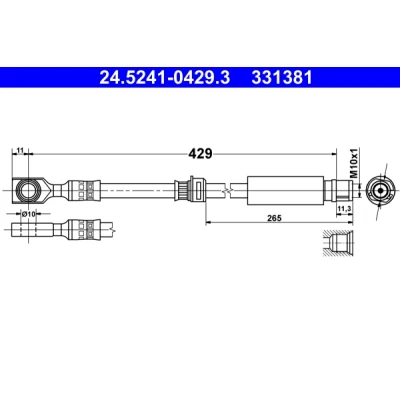 Kuva Jarruletku, Etuakseli OPEL, VAUXHALL OE 13136715, 13334943, 5 62 161