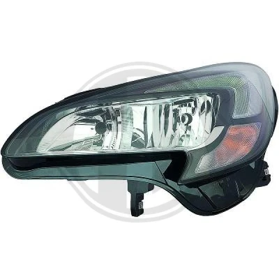 Kuva DIEDERICHS 1815981 Ajovaloumpio Vasen H7/H7 Huomiovalolla Valokorkeussäätimen moottorilla OPEL: Corsa E Hatchback