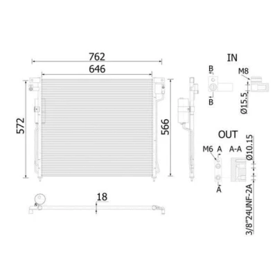 Kuva MAHLE ORIGINAL AC 138 000S Ilmastoinnin Lauhdutin Vedenerottimella 646 NISSAN: Pathfinder 3