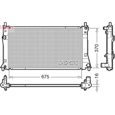 Kuva DENSO DRM44035 Jäähdytin 675 394 16
