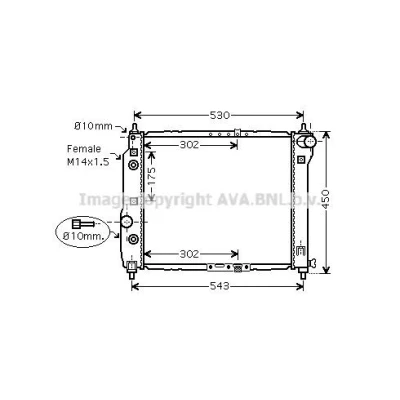 Kuva PRASCO DW5028 Ilmastoinnin Lauhdutin Alumiini 522