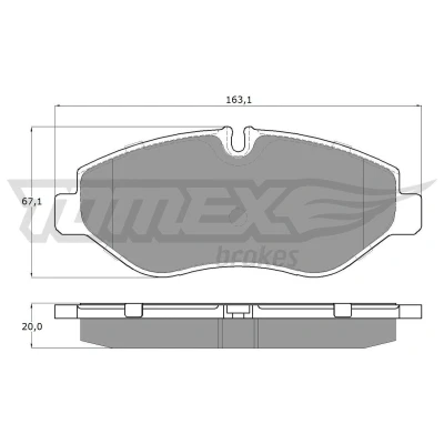 Kuva TOMEX brakes TX 15 86 Jarrupalat Etuakseli Kulumisenilmaisemelle IVECO: DAILY 6 , 4 Kasten/Kombi,